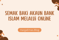 Semak Baki Akaun Bank Islam Melalui Online