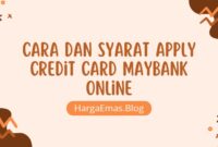 Cara dan Syarat Apply Credit Card Maybank Online